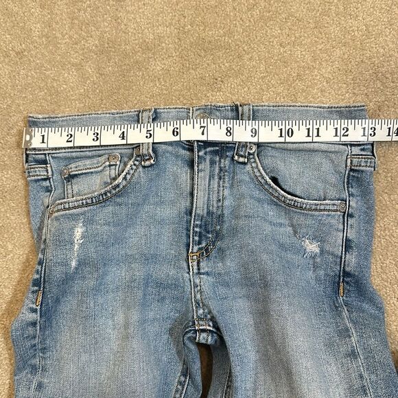 Rag & Bone Blue Distressed Destroyed Ankle Skinny Color Double Women Jeans 25 - Picture 9 of 9